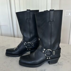 Frye Harness Boots with Silver Details